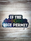 If the Dice Permit Sticker