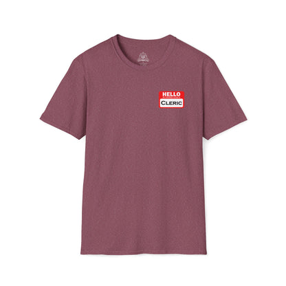 Hello My Favored Class Is Cleric Unisex Softstyle T-Shirt